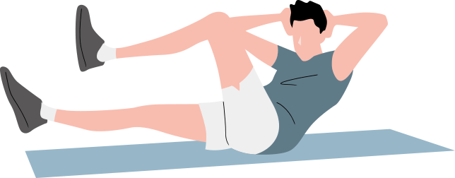 腿上げのイラスト